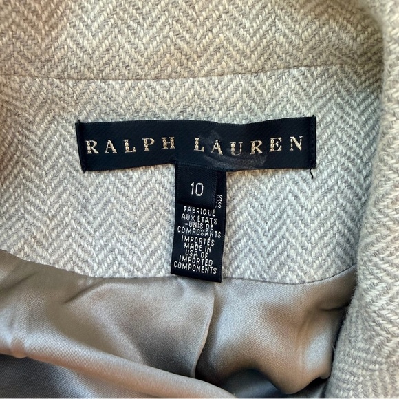 Ralph Lauren Black Label Grey Silk Wool Cashmere Blend Blazer Suede Trim | 10 - Picture 4 of 7